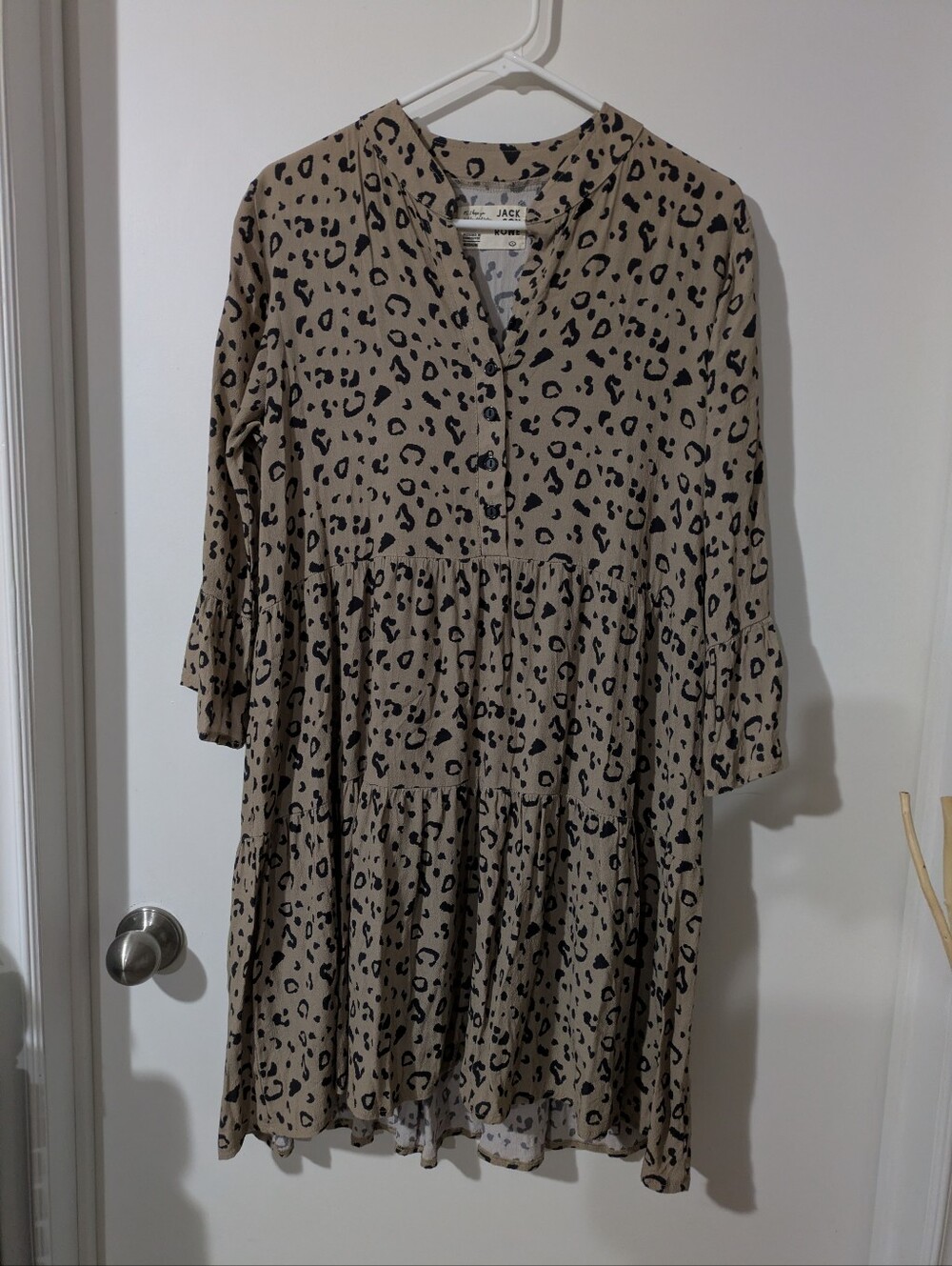 Jackson Rowe Leopard Print Ruffled Dress